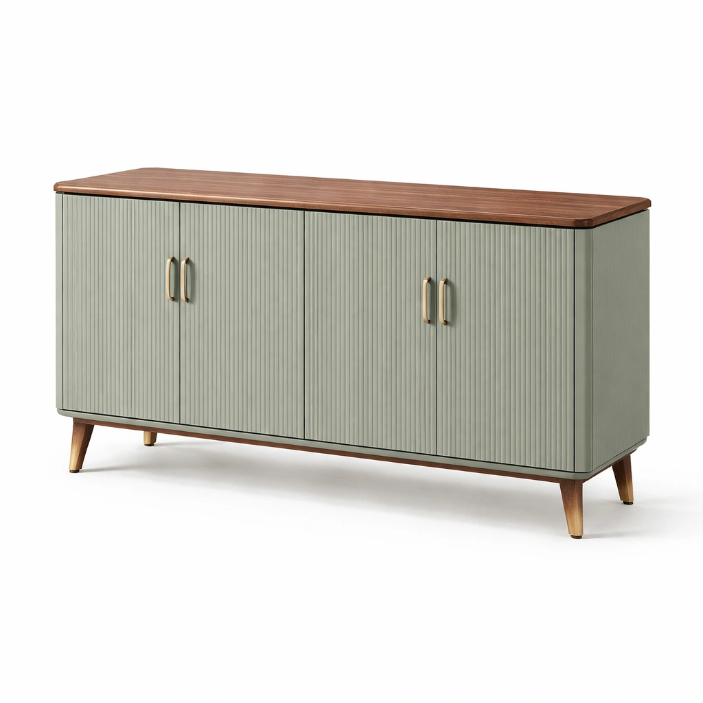 Modernes Sideboard mit Vier Tueren in Salbeigruen-srivora